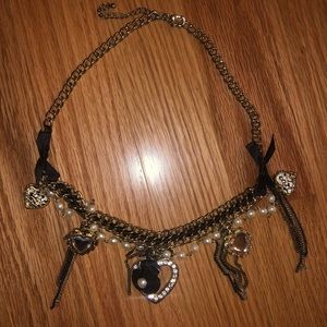 BETSY JOHNSON zebra 🦓 heart necklace beautiful